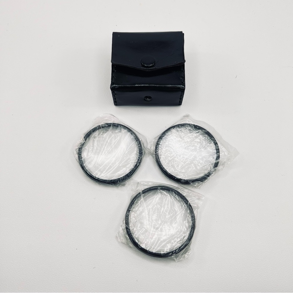 VTG Vivitar Coated Close Up Lens Set 55mm No.1 No.2 No.4 with Case & Guide Sheet